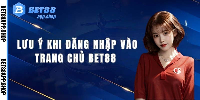 Lưu ý khi người chơi đăng nhập vào trang chủ Bet88