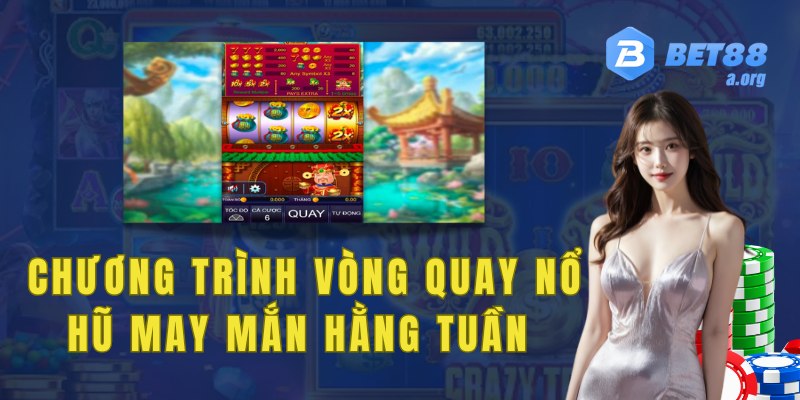 Chương trình vòng quay nổ hũ may mắn hằng tuần