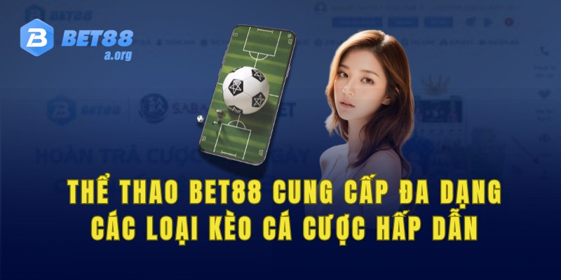 Thể thao Bet88 cung cấp đa dạng các loại kèo cá cược hấp dẫn